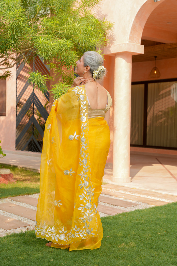 Organza Saree with Gota work
