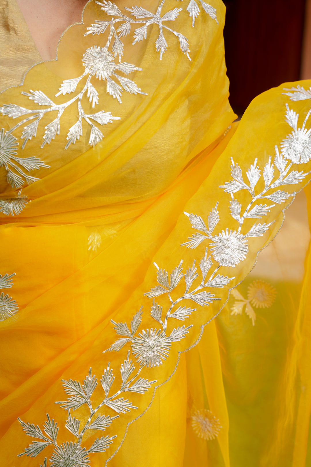 Organza Saree with Gota work