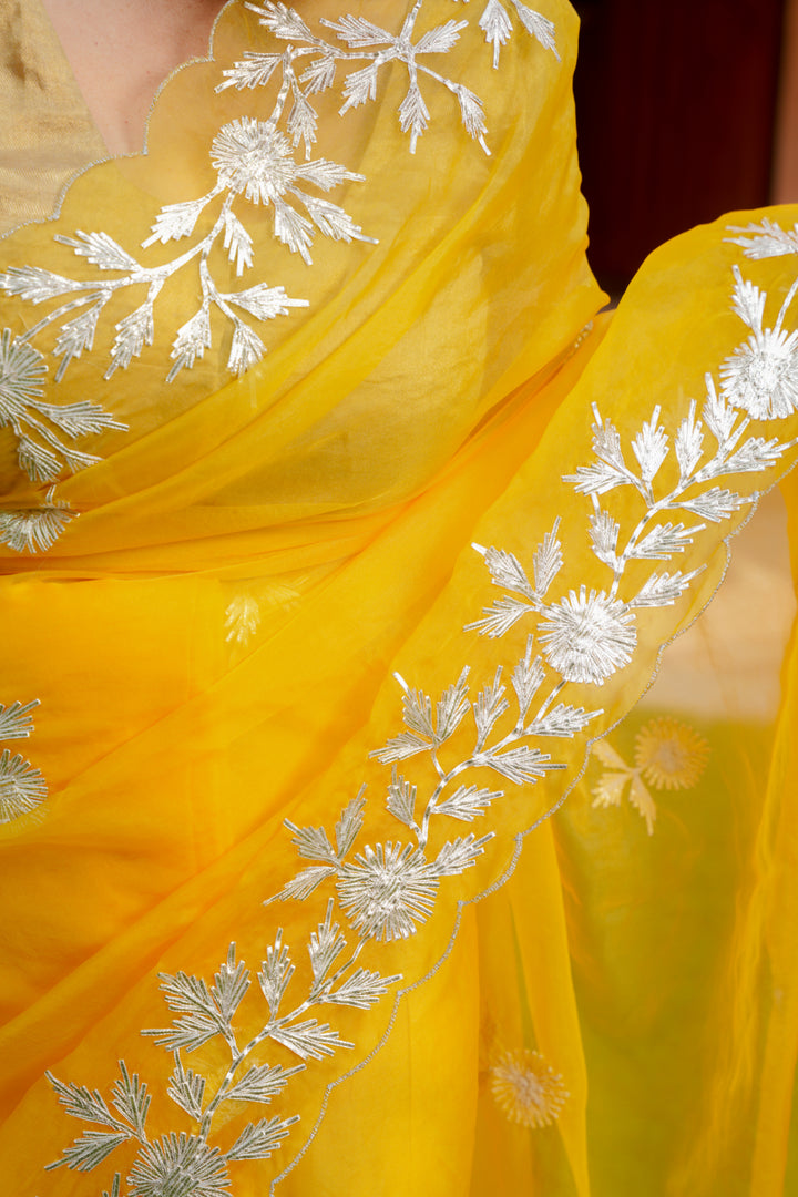 Organza Saree with Gota work