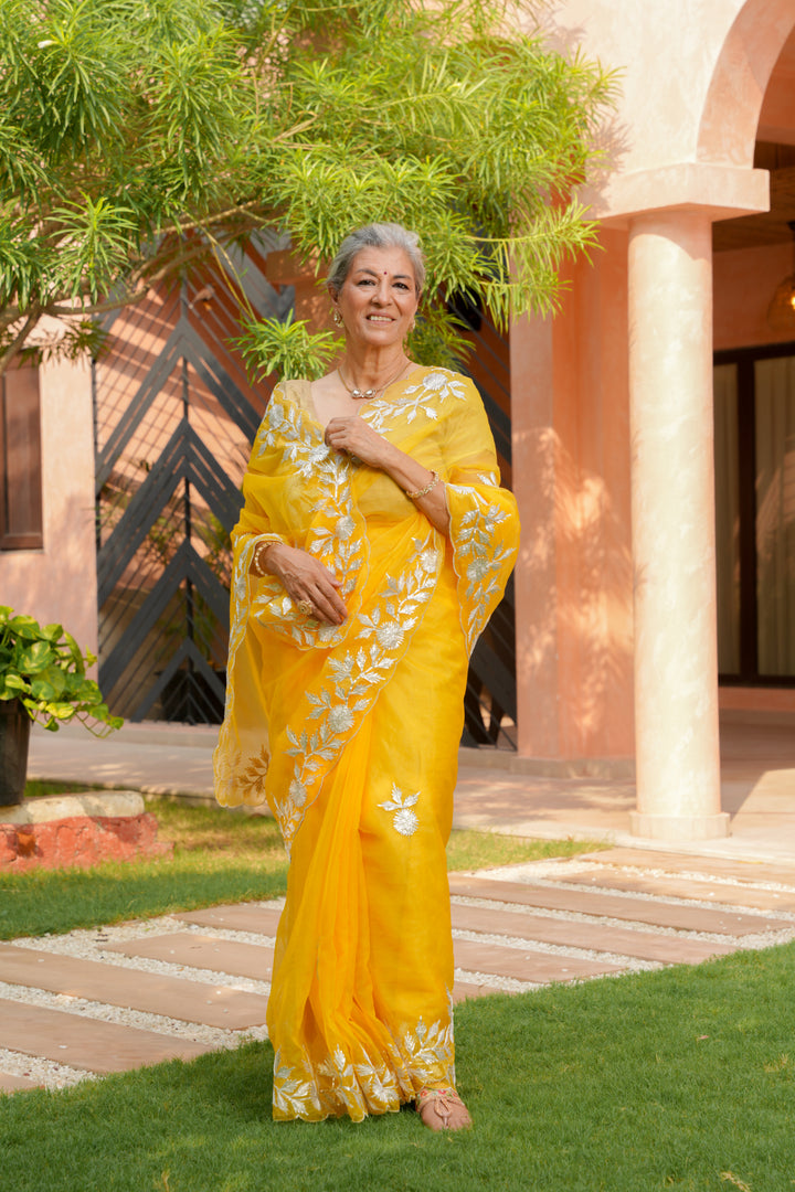 Organza Saree with Gota work