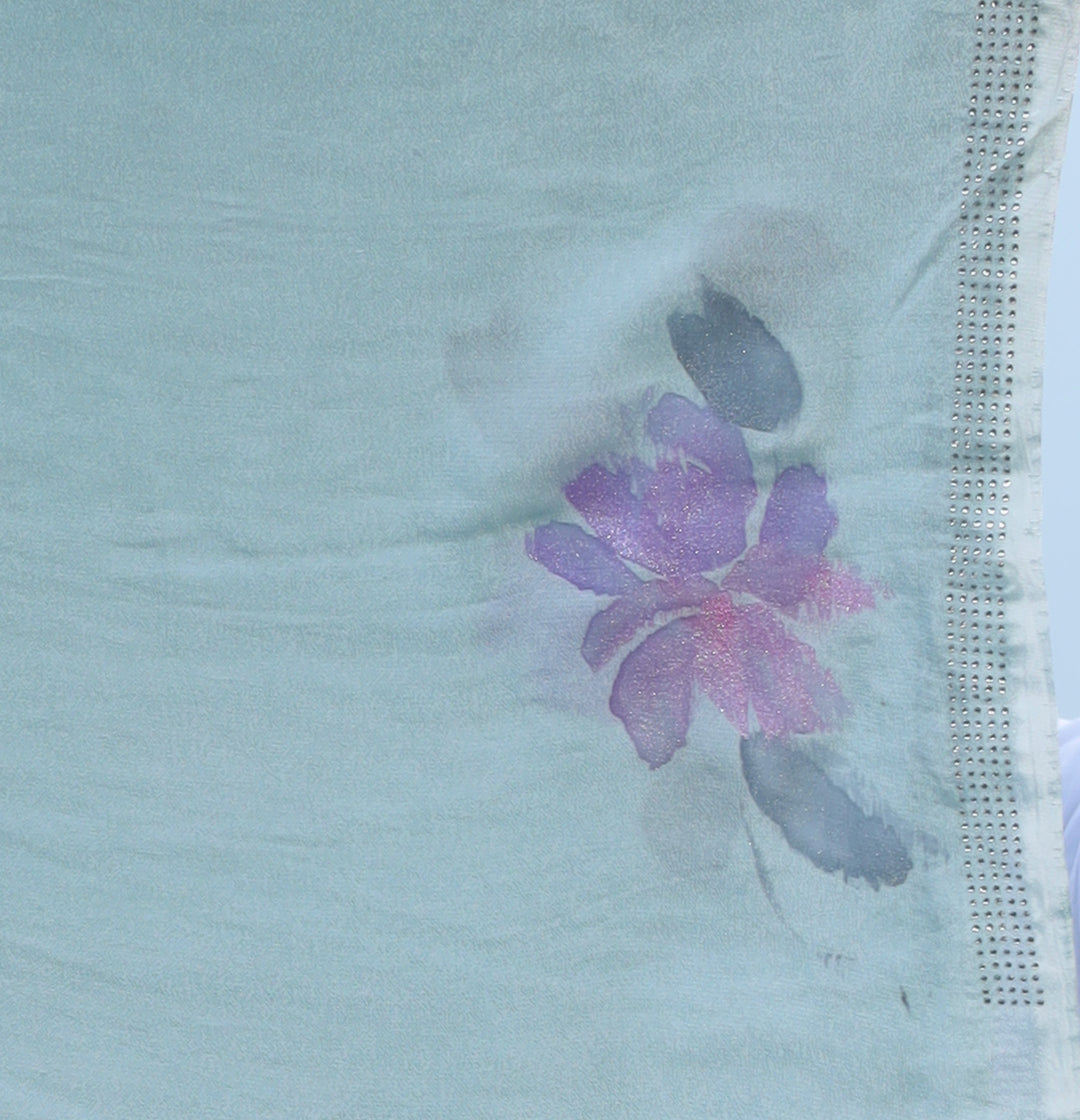 Chiffon Saree with Swarovski work