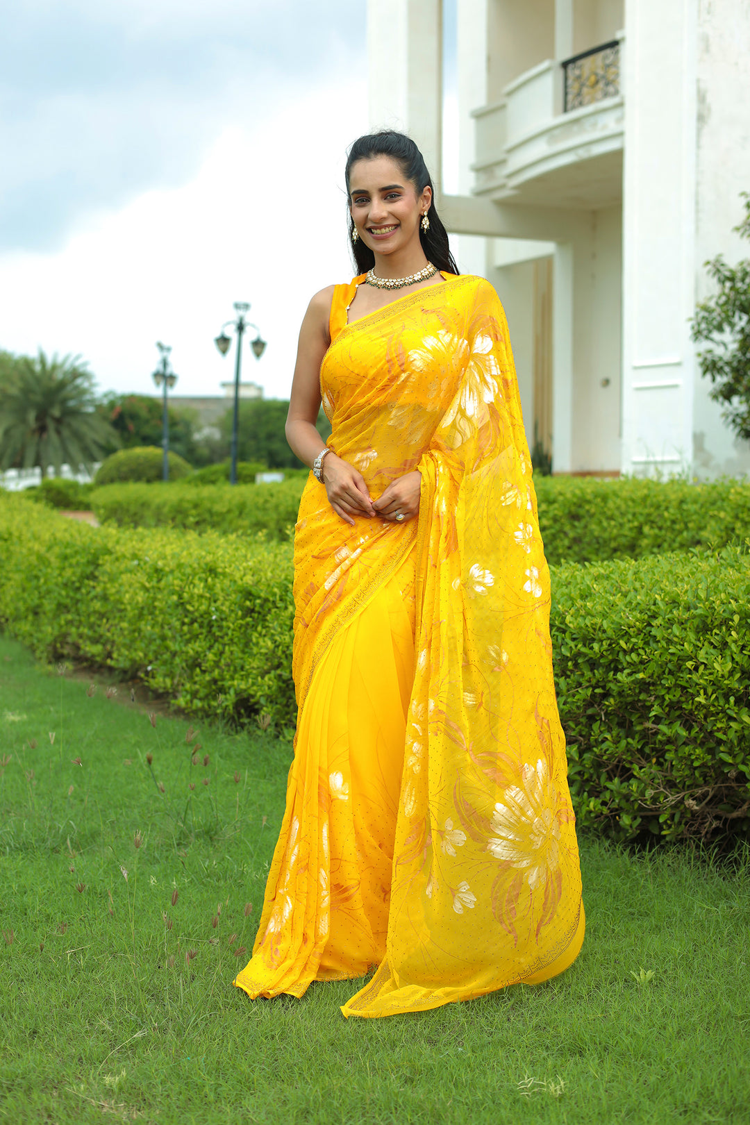 chiffon printed saree