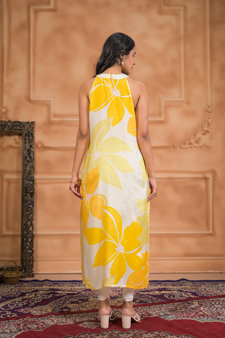 Printed Silk blend Kurta