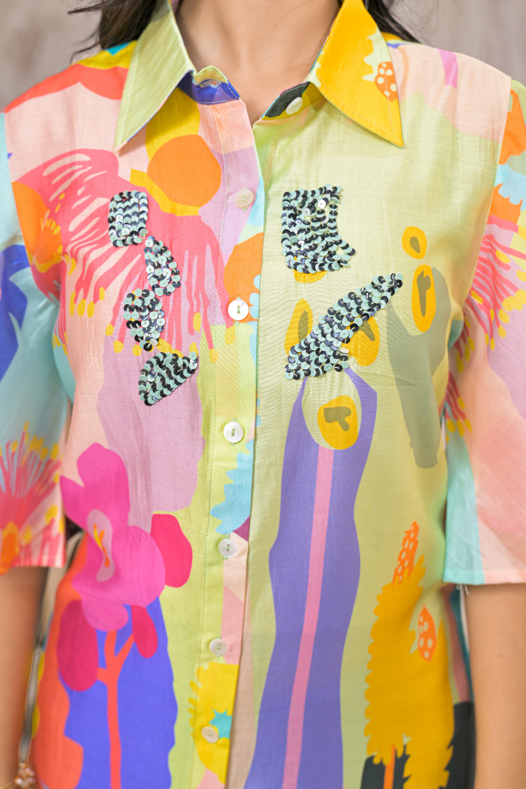 Printed Silk blend Kurta