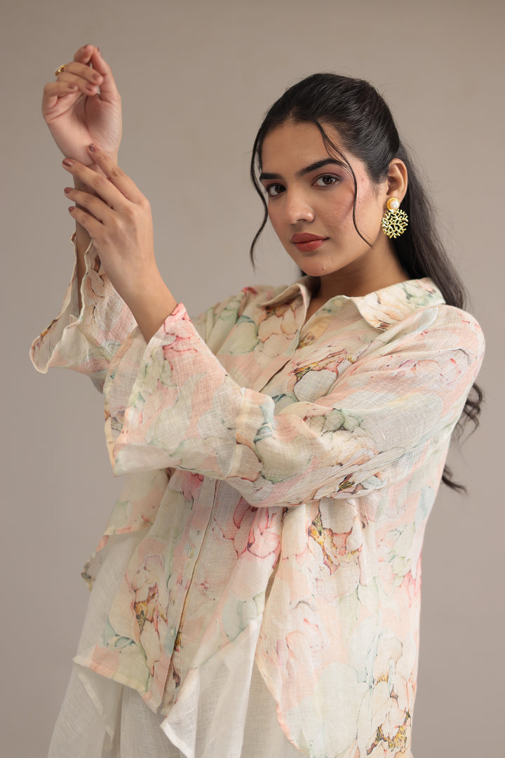 Printed Linen Kurta