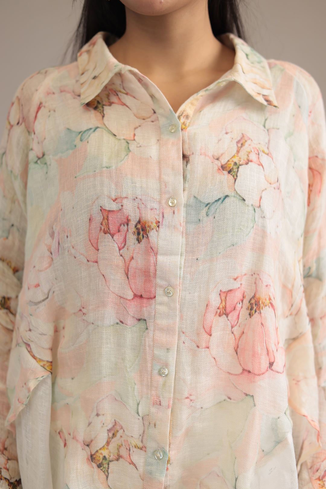 Printed Linen Kurta
