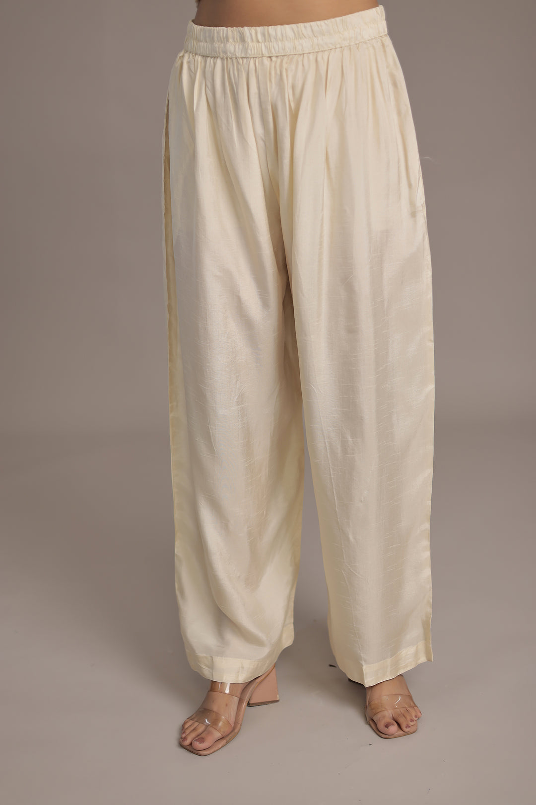 Anarkali Russian Silk Suit with Sequins and Thread work