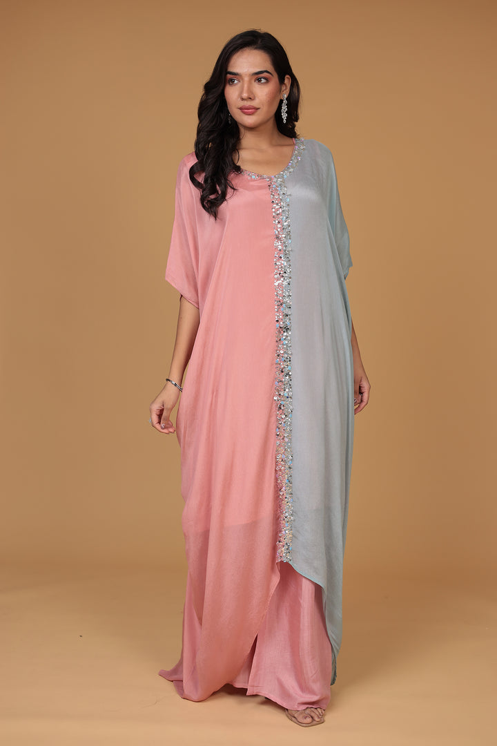 Chinon Silk Indo Western Embellished with Sequins work