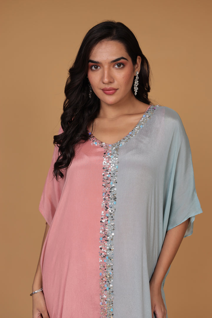 Chinon Silk Indo Western Embellished with Sequins work