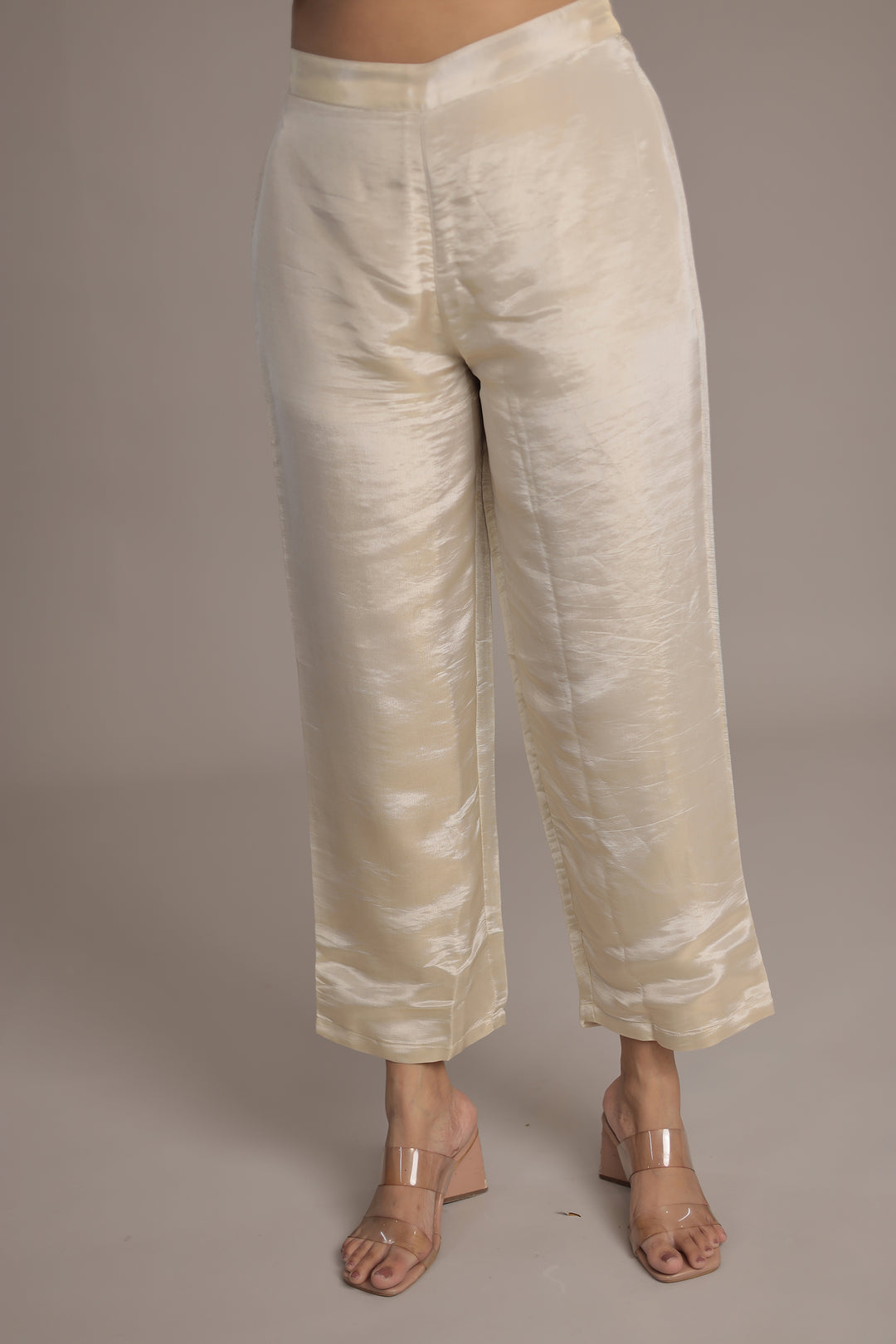 Shimmer Tissue Kurta Set Stitched with Dori and Sequence Work