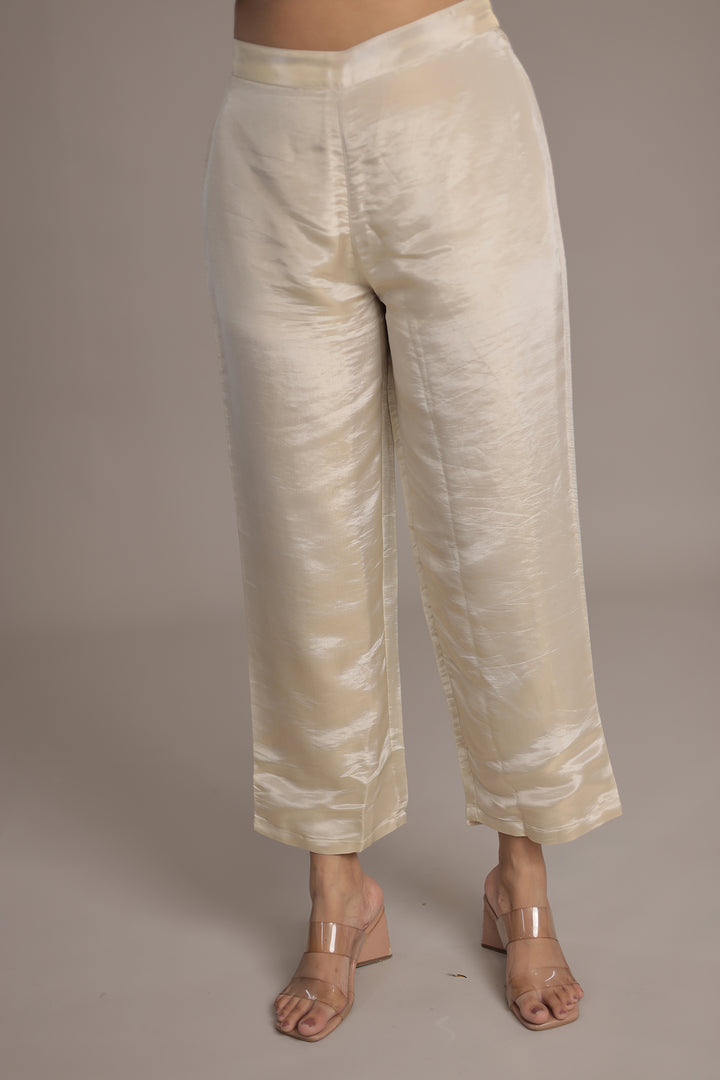 Shimmer Tissue Kurta Set Stitched with Dori and Sequence Work