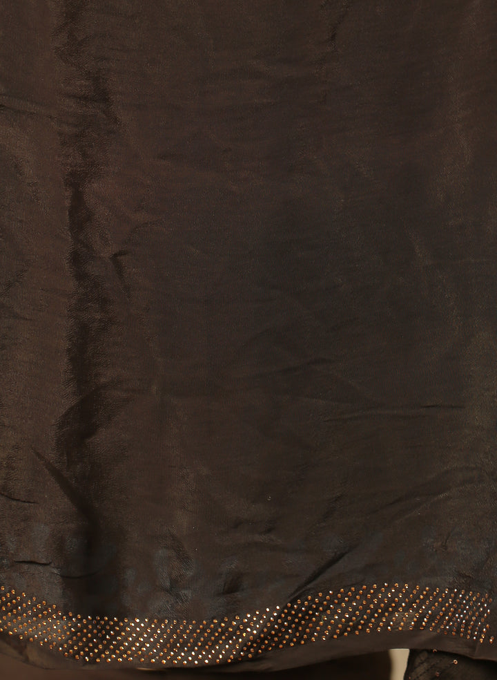 chiffon Saree with Sequins, Swarovski, Thread work.