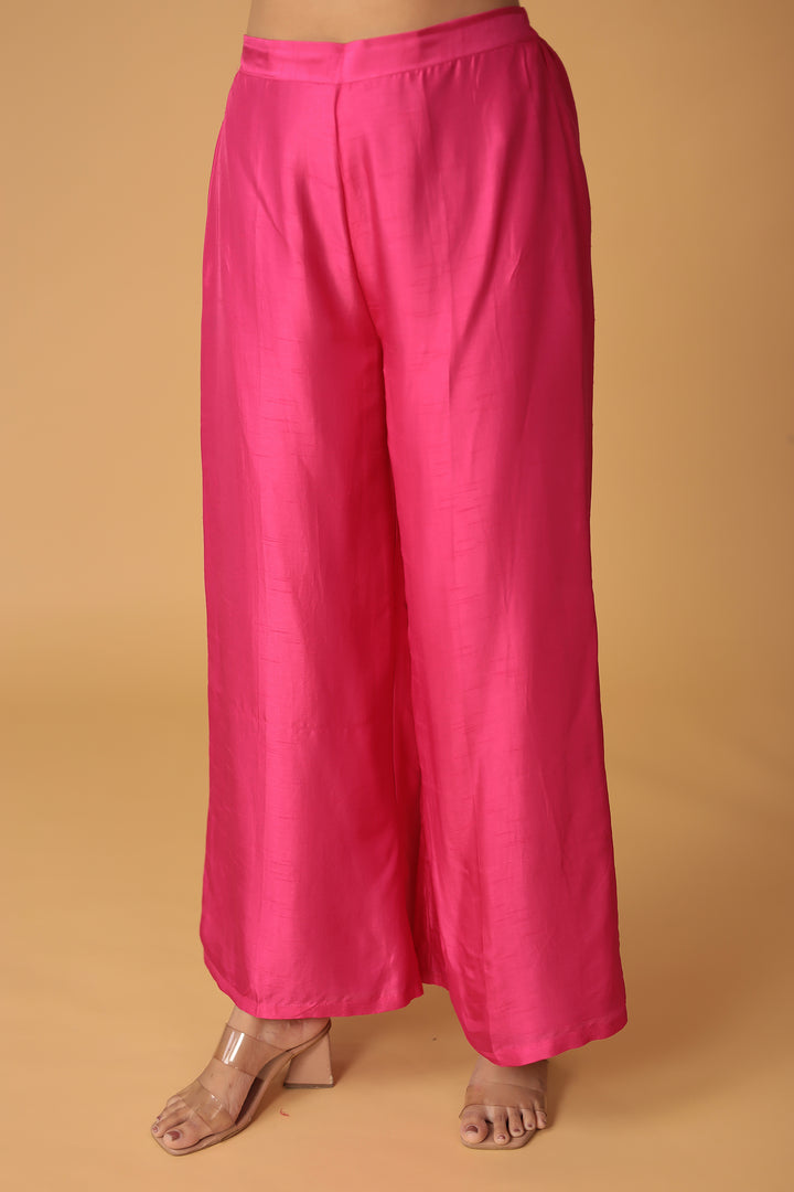 Handwoven Shimmer Tissue Suit with Mirror and Thread work