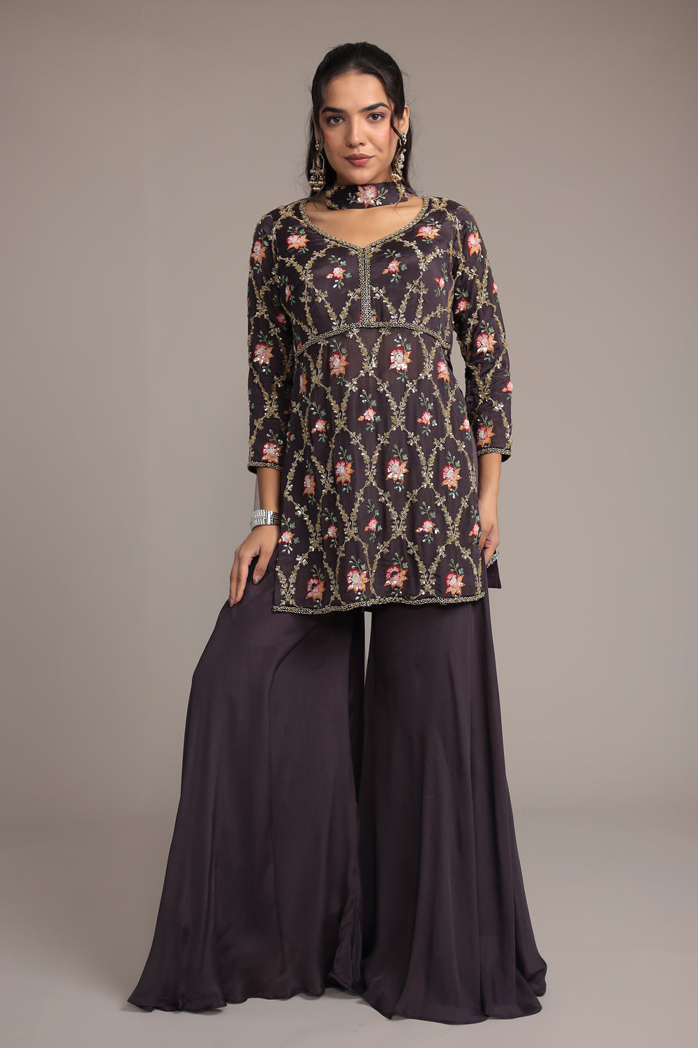 Chinon Silk Suit For Women 