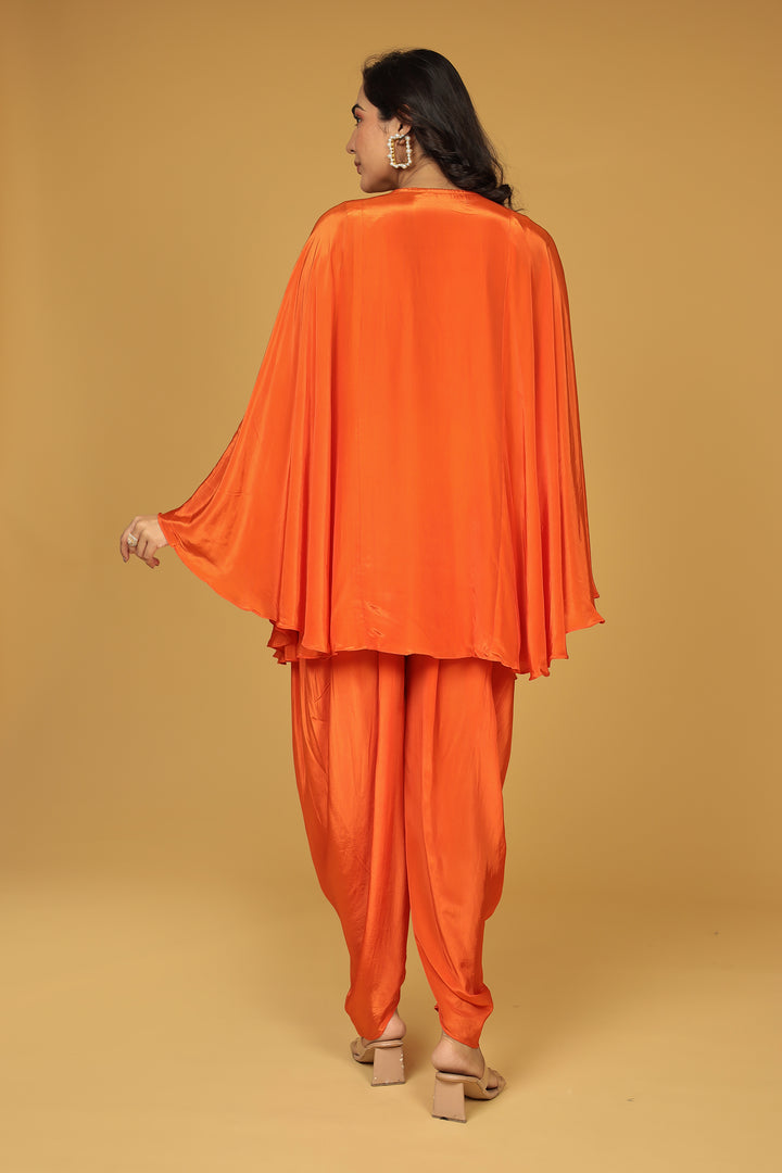 Chinon Silk Kaftan with Mirror, Pearl and Thread work