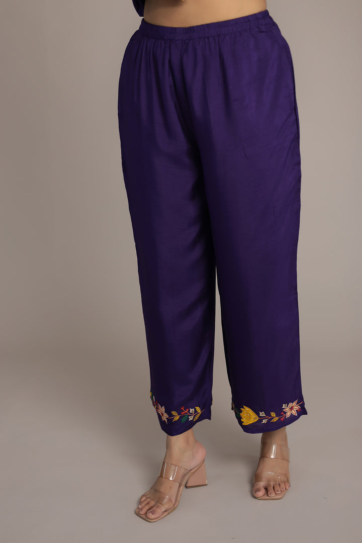Silk Kurta Set Stitched with Embroidered work