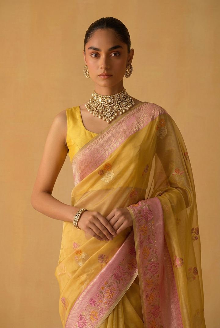 chanderi Pure handloom Saree