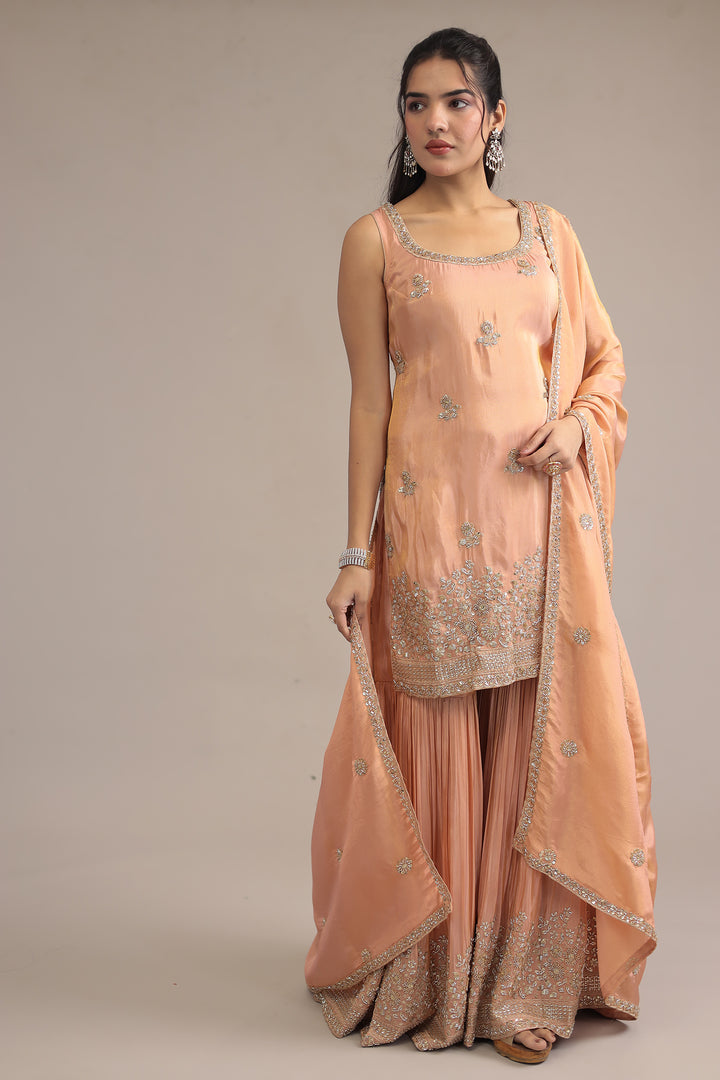 Peach Tissue Suit Online 