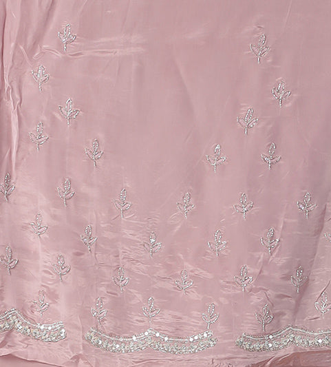 Dark Blue Shimmer Silk Saree with Cutdana and Sequins work