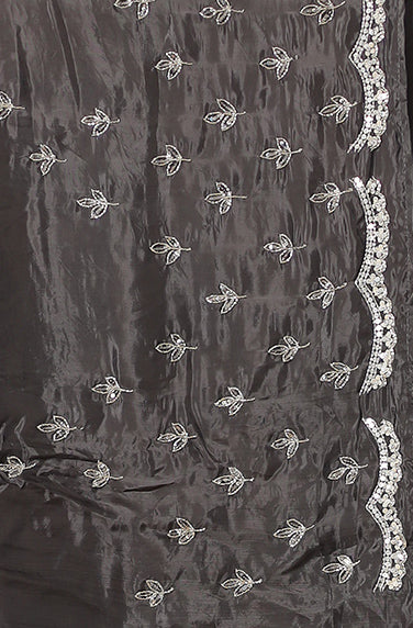 Light Pink Shimmer Silk Saree with Cutdana and Sequins work
