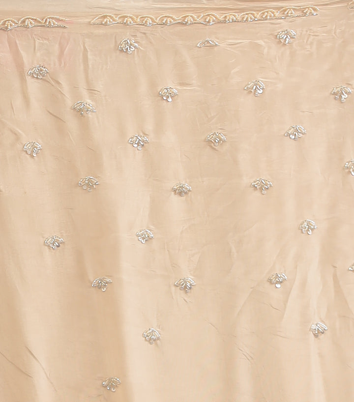 Blue Shimmer Net Silk Saree  with Cutdana and Sequins work