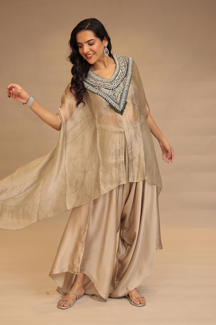 Pink Satin Silk Indo Western 