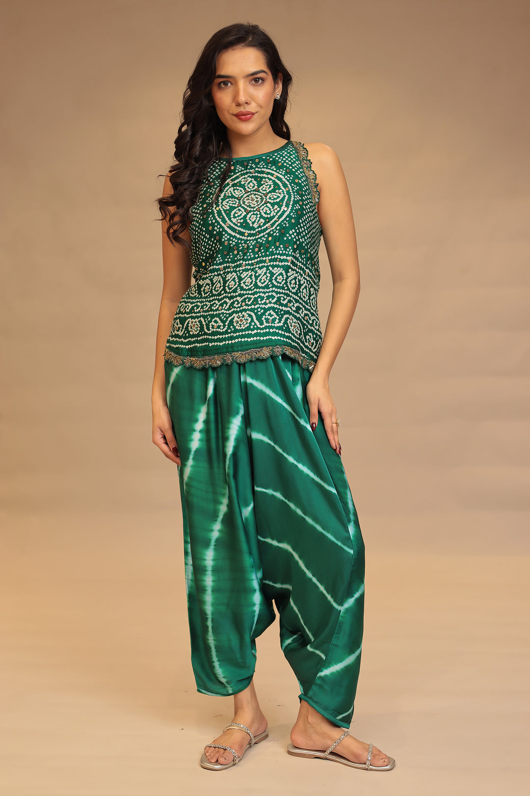 Dark Green Indo Western