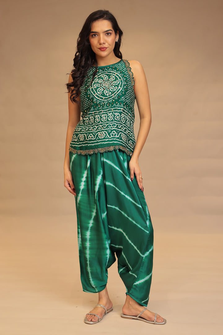 Dark Green Indo Western