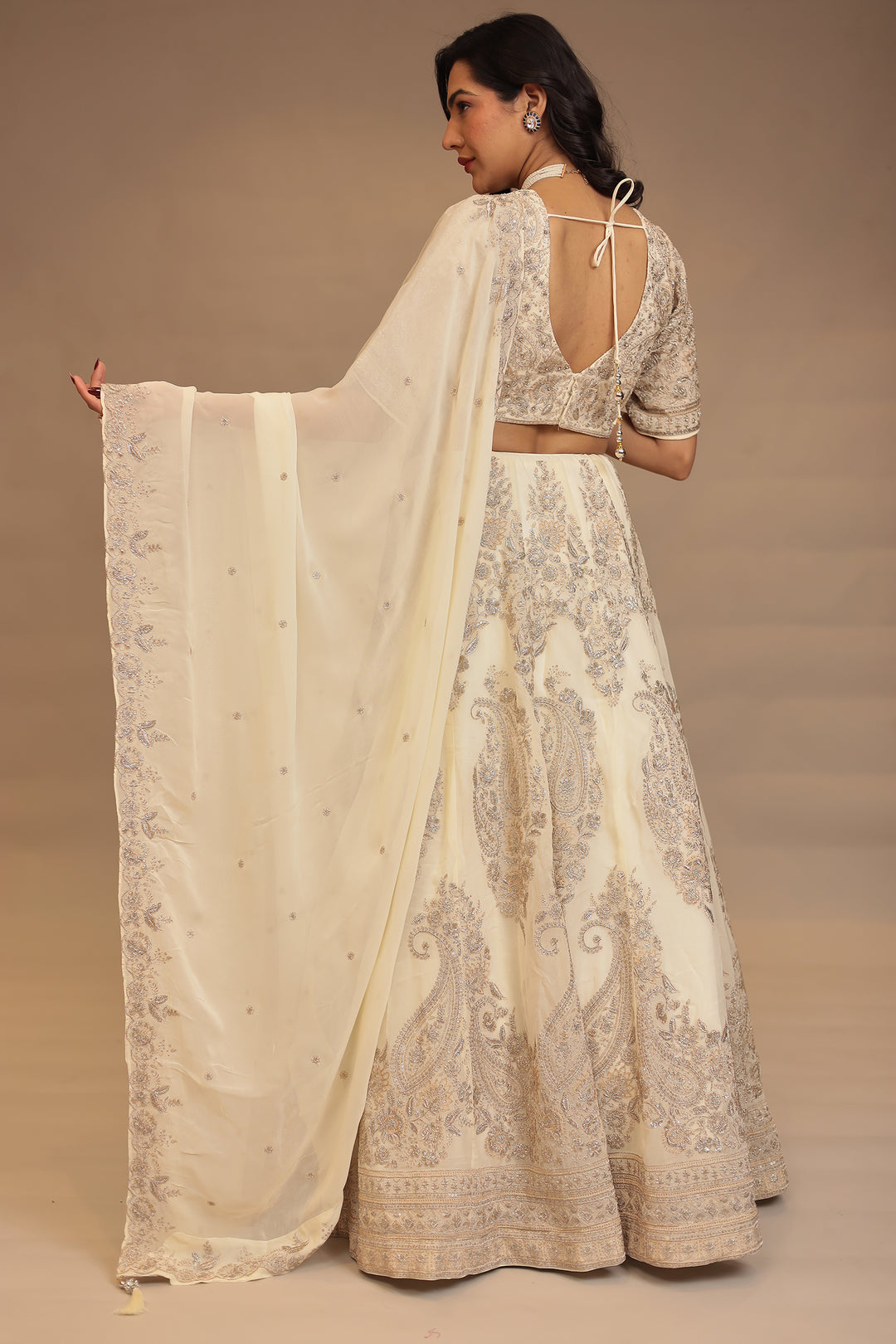 Georgette Lehenga with Thread work