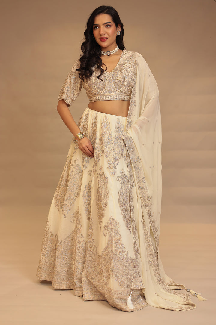 Georgette Lehenga with Thread work