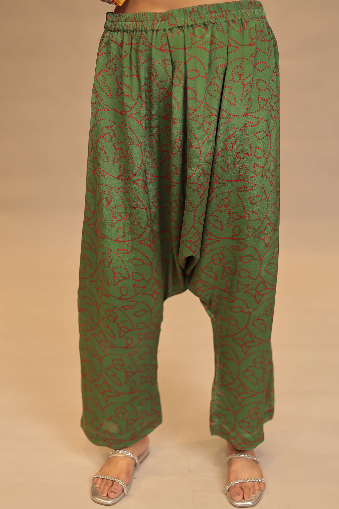 Satin silk Suit with Mirror, Sequins, Thread, Zardozi, Zari, Embroidery work