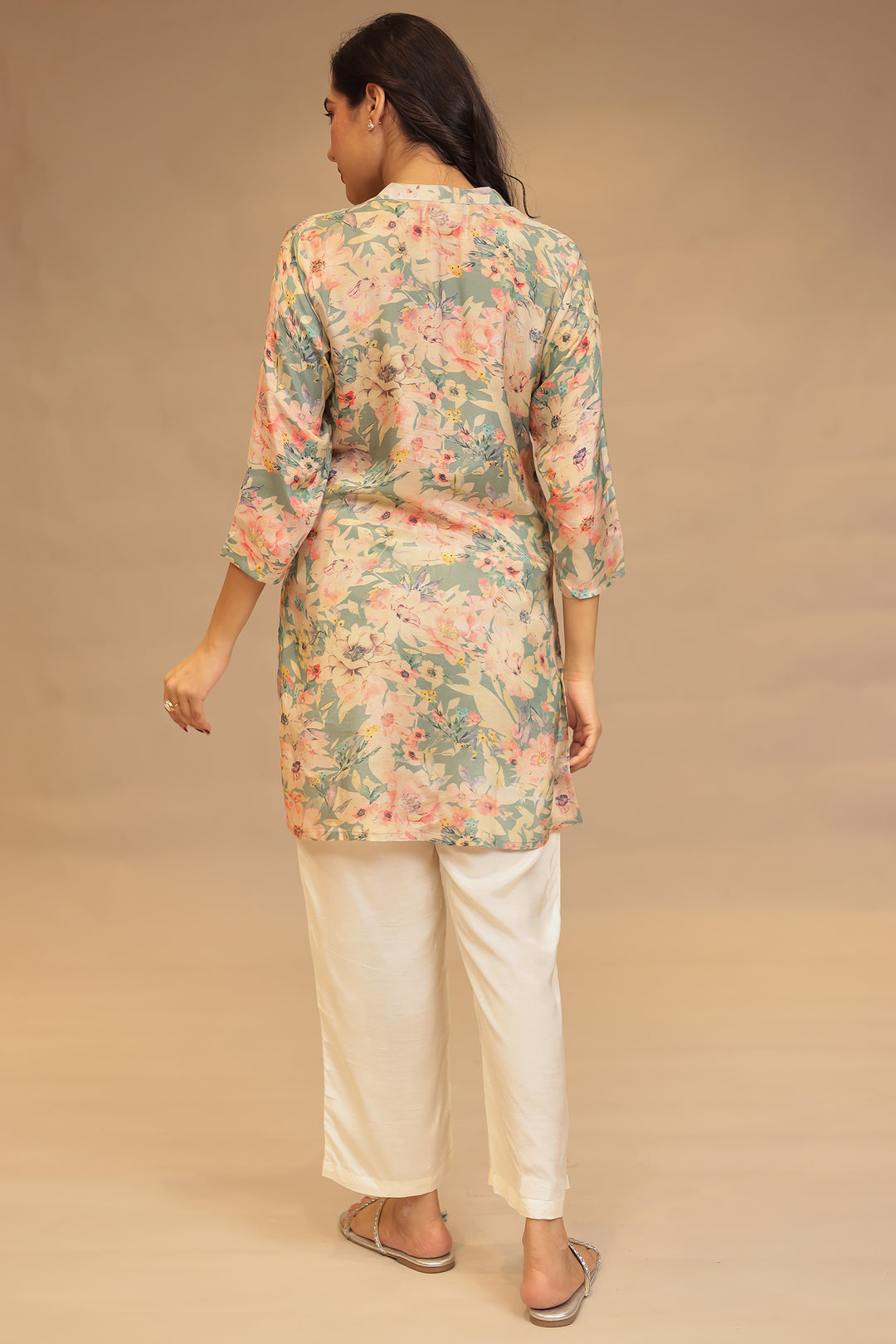 Digital Print Silk blend Kurta