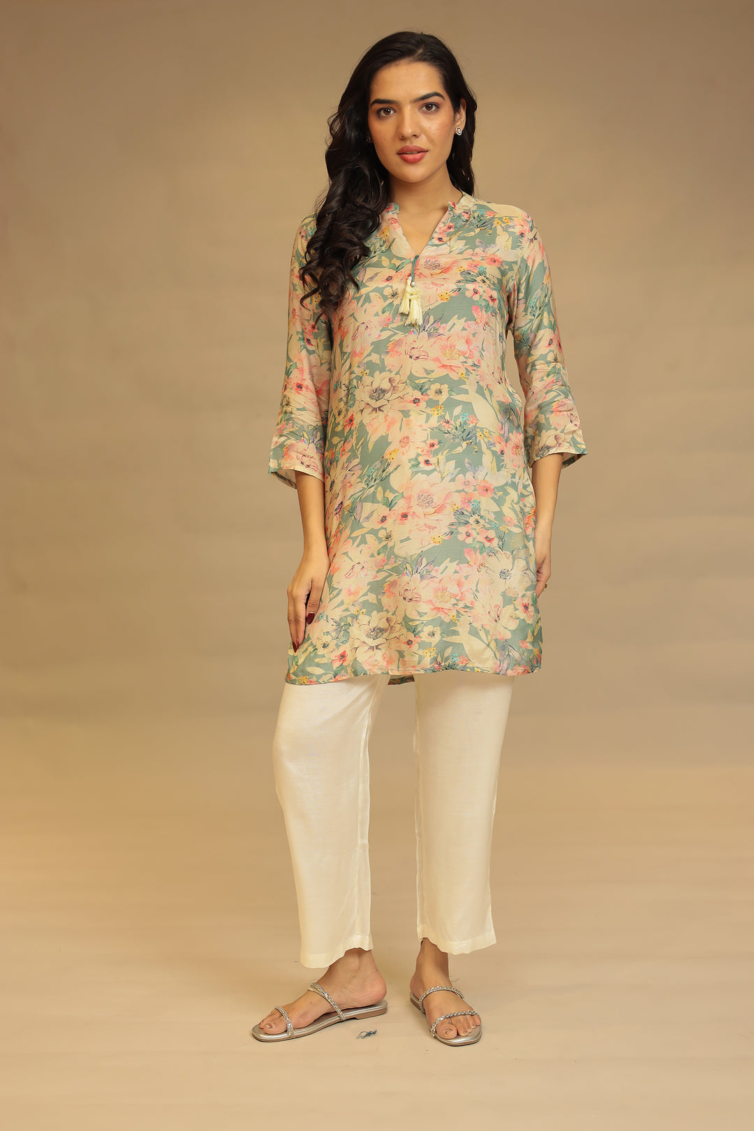 Digital Print Silk blend Kurta