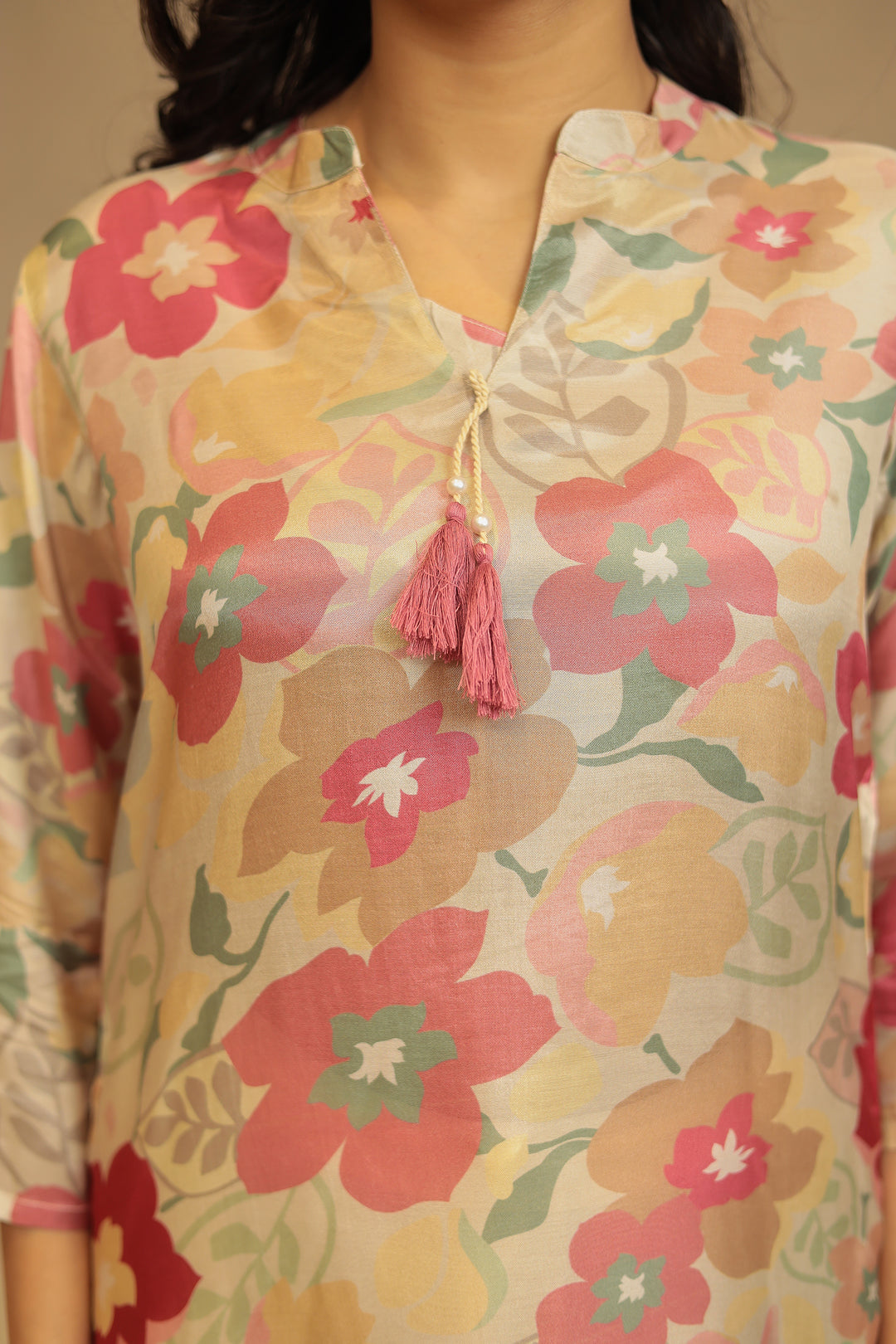 Digital Print Silk blend Kurta