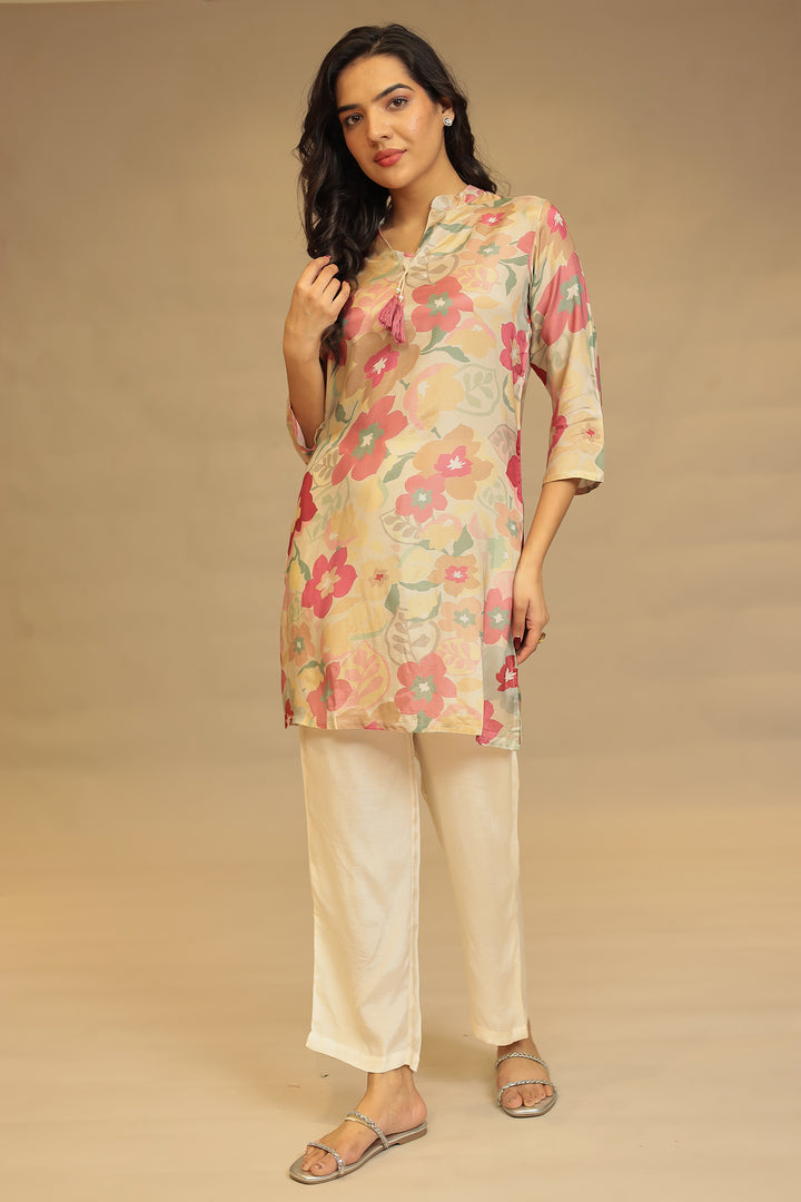 Digital Print Silk blend Kurta