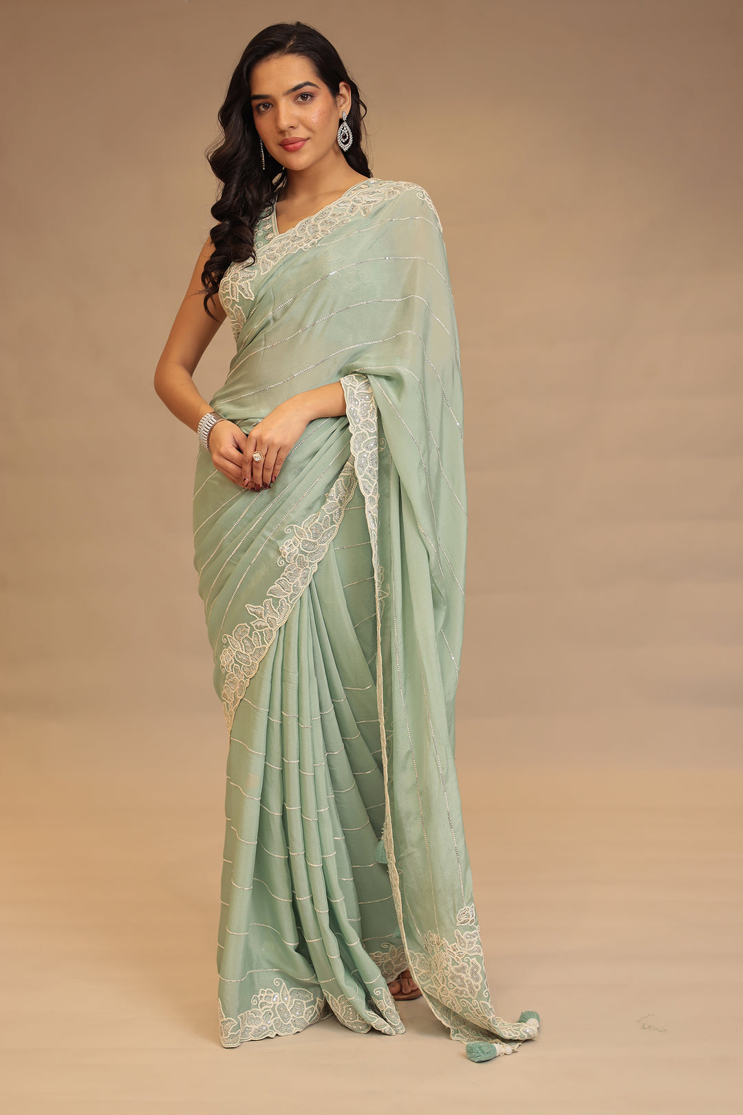 Beautiful Sarees With Thread Work