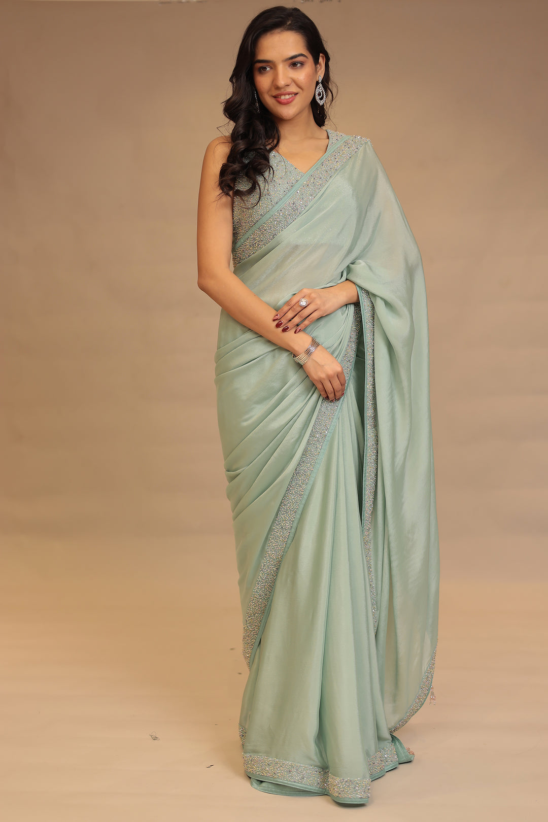 Trendy Chinon Sarees 