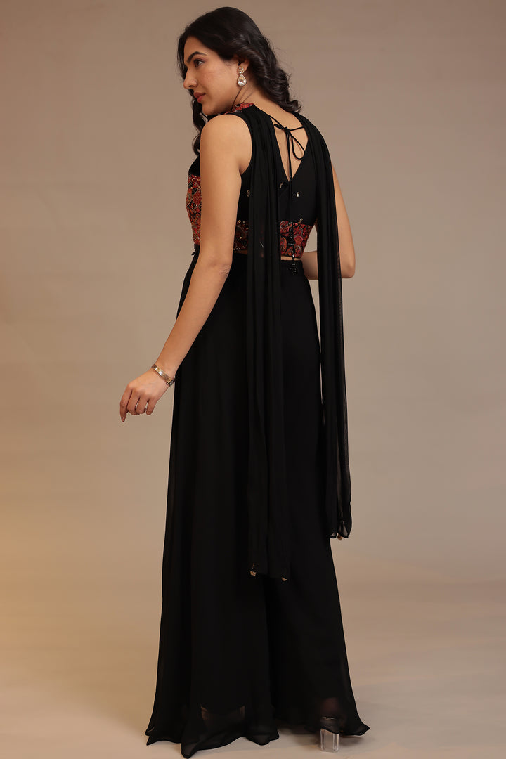 Chinon Indowestern with Cutdana, Sequins, Thread work.