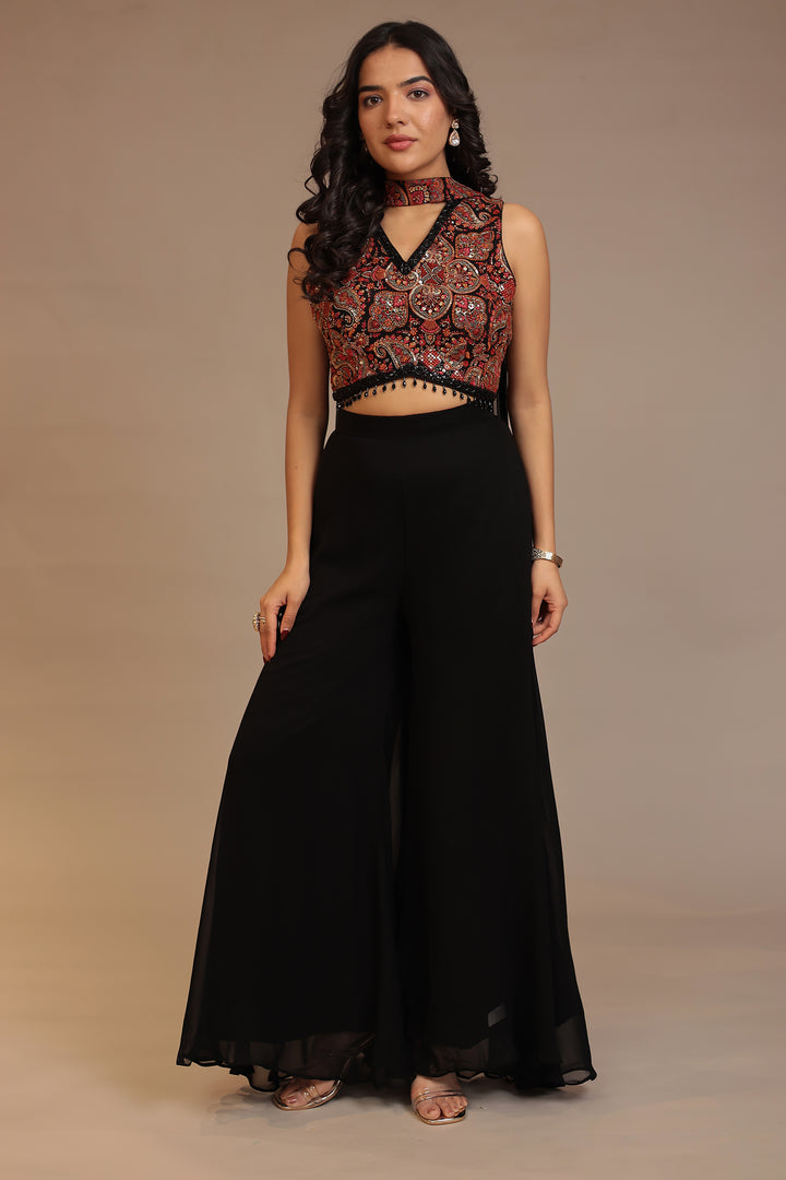 Chinon Indowestern with Cutdana, Sequins, Thread work.