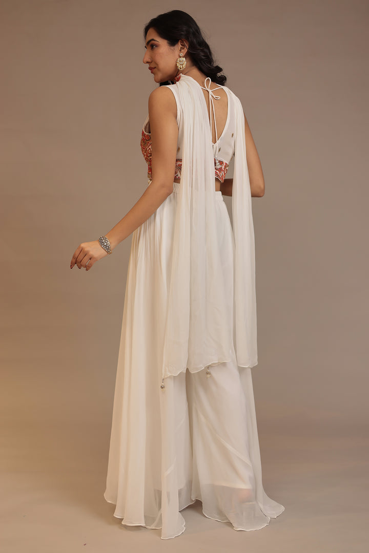 Chinon Indowestern with Cutdana, Sequins, Thread work.