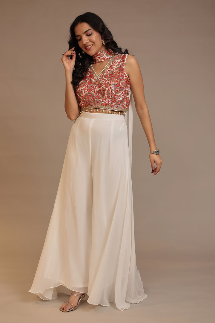 Chinon Indowestern with Cutdana, Sequins, Thread work.