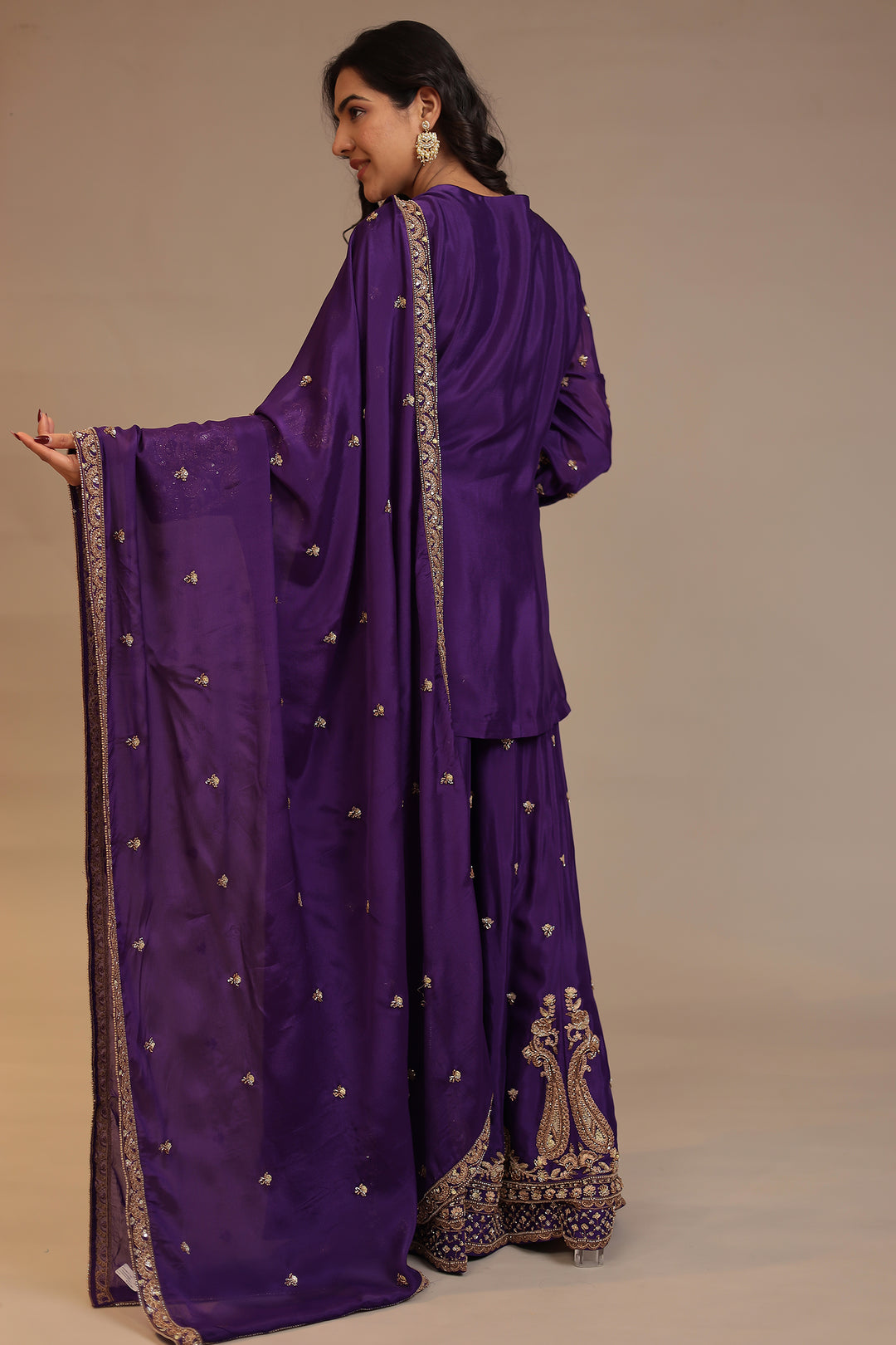 Silk Suit  with Cutdana, Dori, Sequins work