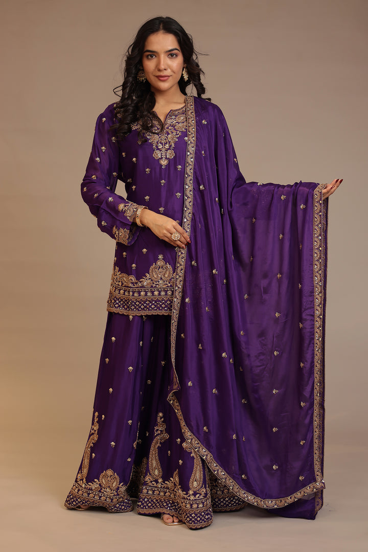 Silk Suit  with Cutdana, Dori, Sequins work