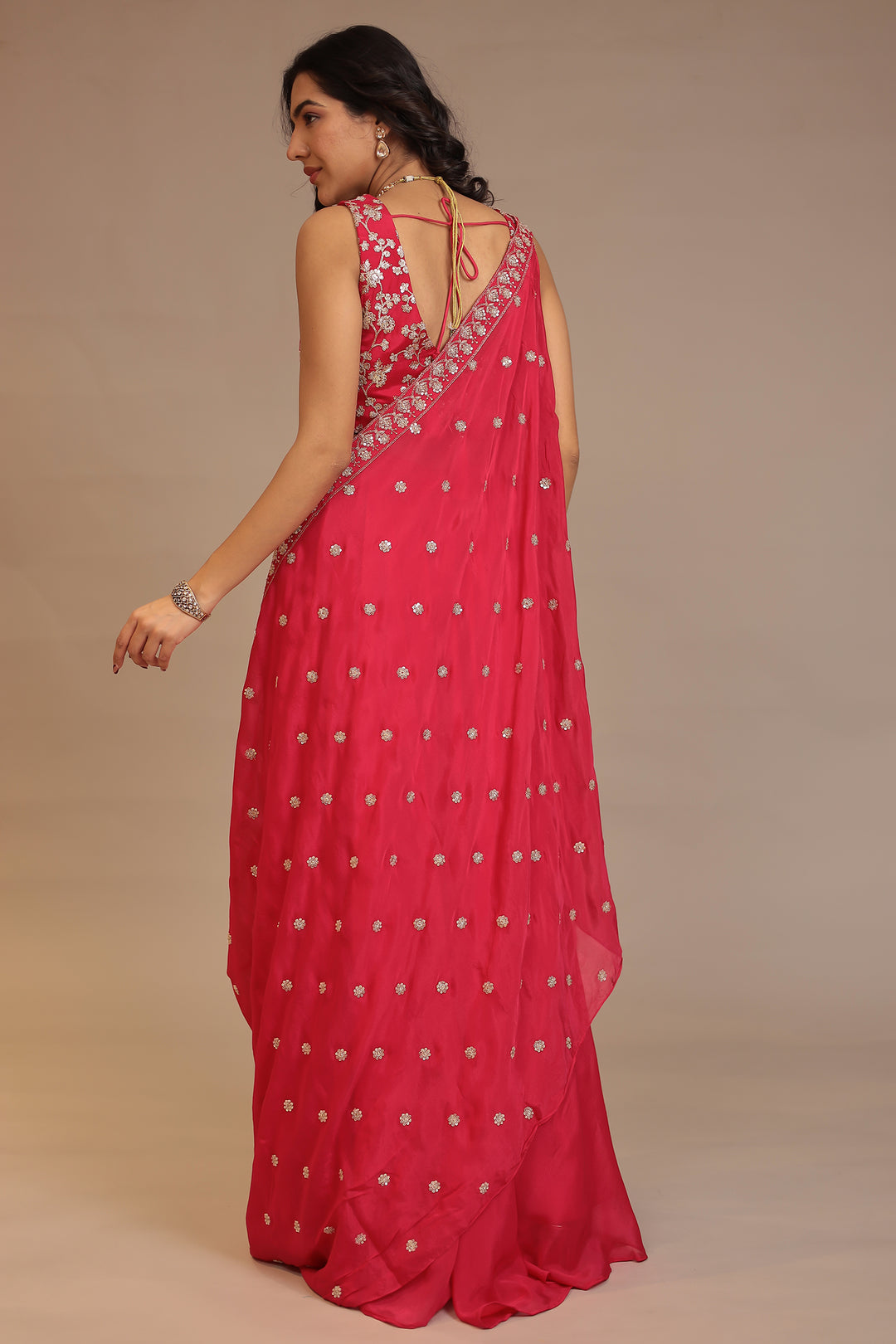 Chinon Indowestern with Aari, Sequins work.