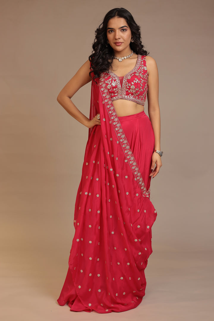 Chinon Indowestern with Aari, Sequins work.