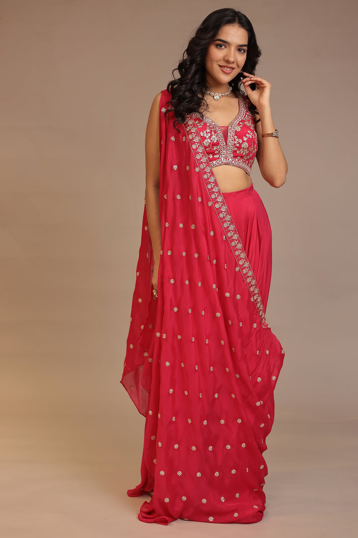 Chinon Indowestern with Aari, Sequins work.