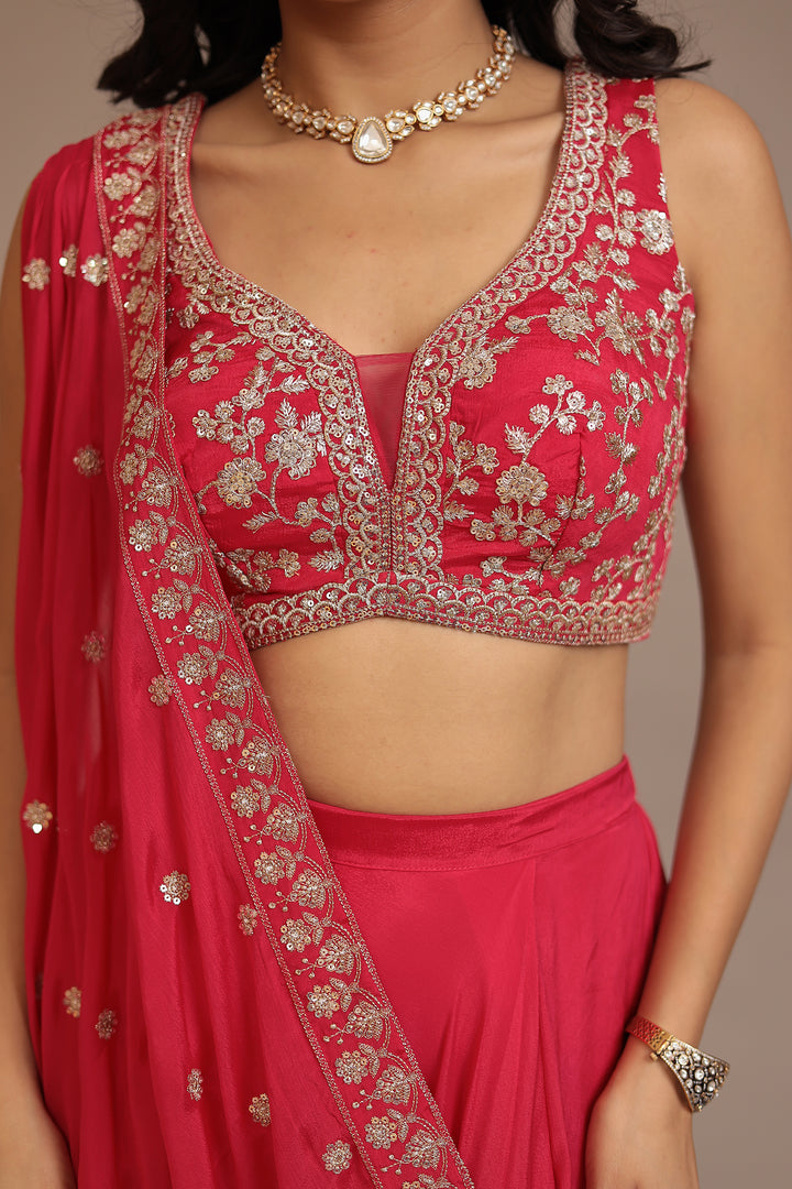 Chinon Indowestern with Aari, Sequins work.