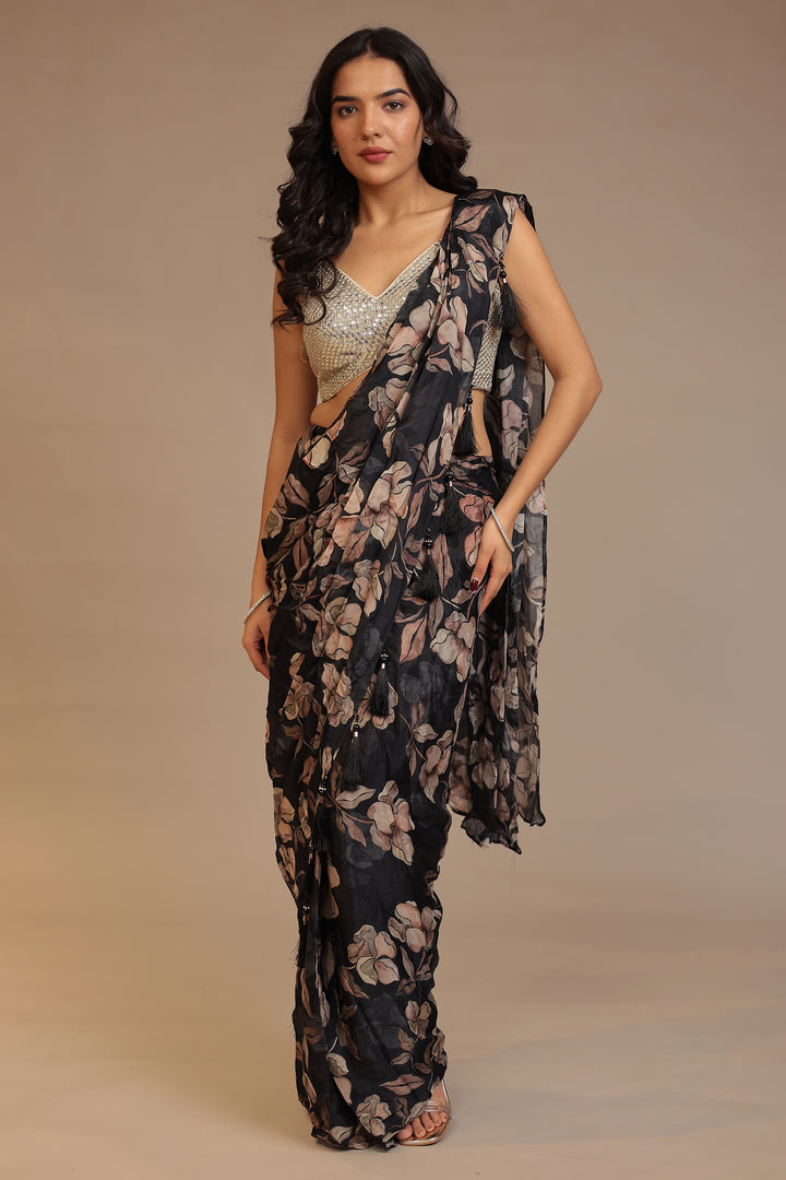 Floral Georgette Saree