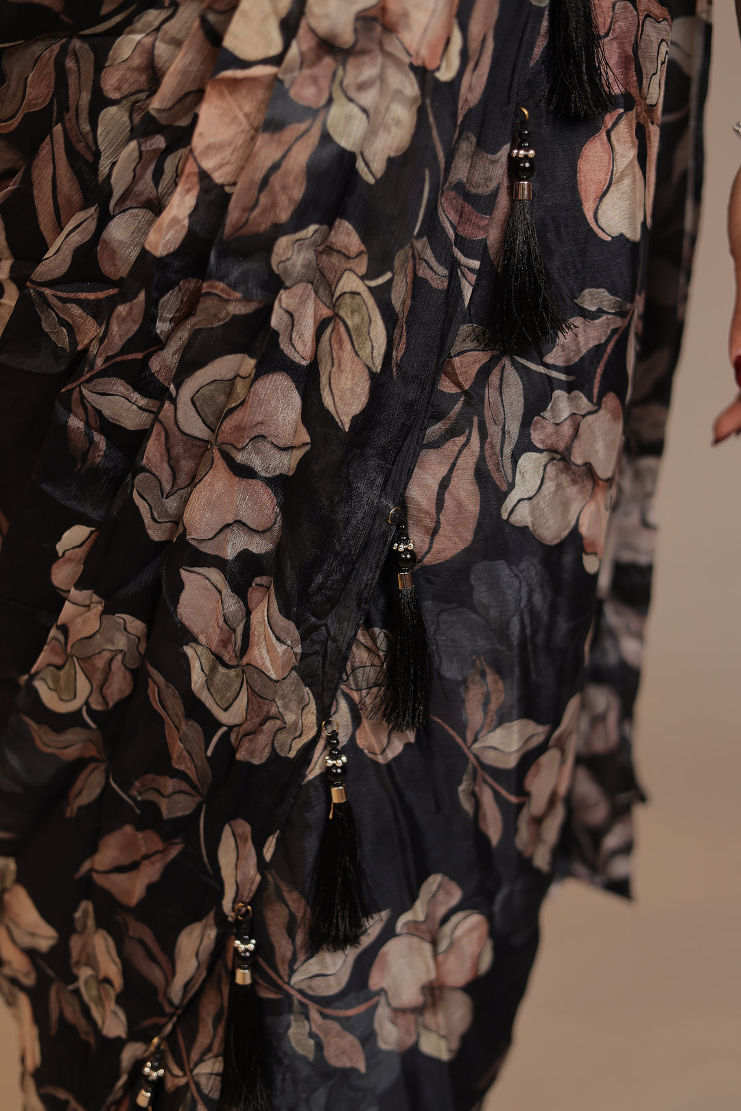 Printed Georgette Saree with Aari, Sequins work