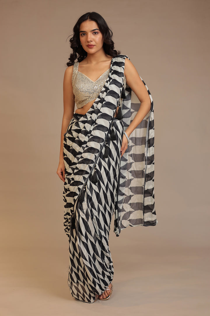 Black Georgette Saree 